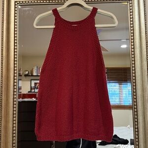 Maeve Burgundy Knit Sweater